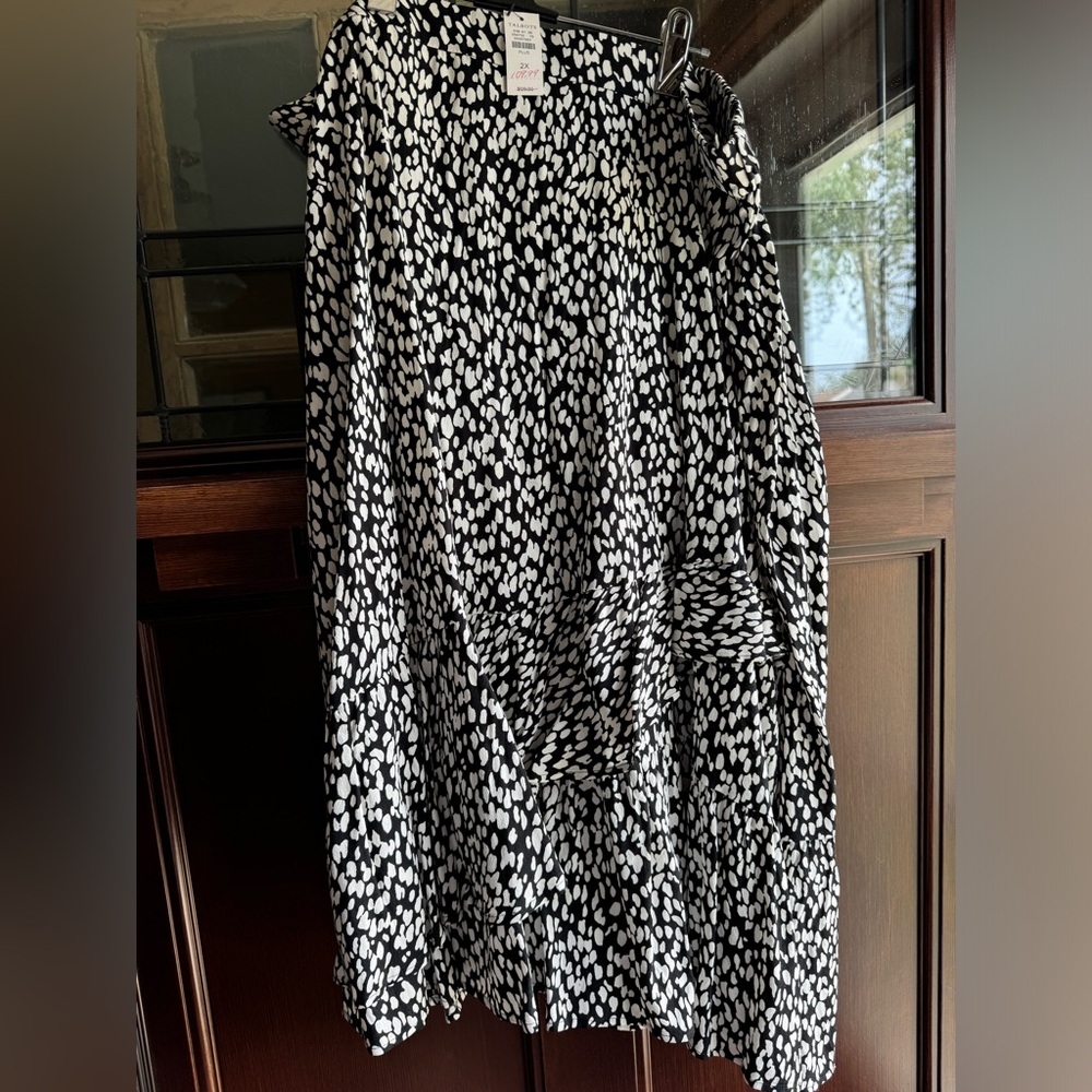 Talbots Ruffle Hem Midi Skirt 2X